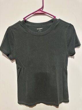 Old Navy Women's Short Sleeve Crewneck Tee in Charcoal Gray